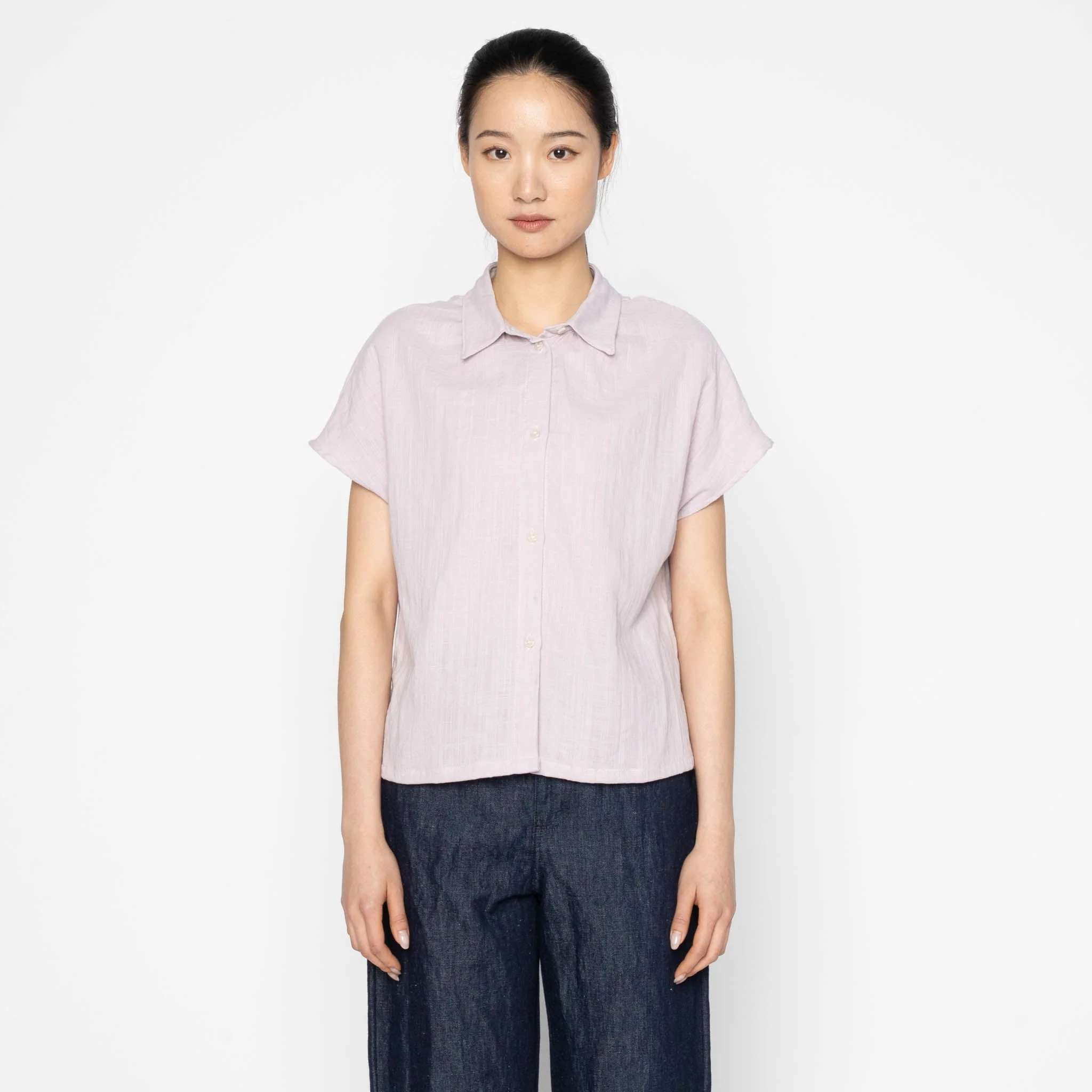 Billie Shirt - Double Weave Gauze - Lavender - Image 2
